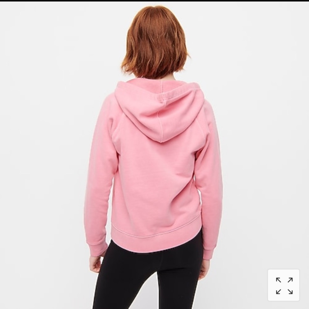 NWT J Crew V Neck Pink Hoodie XS - Picture 4 of 8